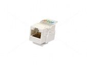 Модуль RJ-45 Cat. 5E  180°, UTP со шторкой, белый