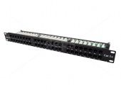 Патч-панель сетевая RJ-45, 19”,  1U, 48 портов,  Cat.5e, UTP