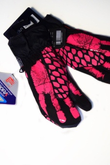 Перчатки трехпалые зимние мембранные Boodun original pink scales