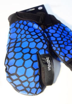 Перчатки трехпалые зимние мембранные Boodun original blue scales