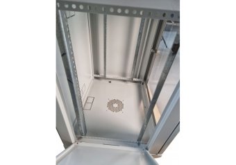 Шафа телекомунікаційна 19", настінна 12U (640x600х600) акріл-скло, сіра