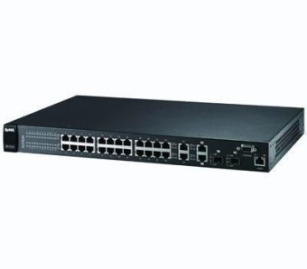 24-портовый коммутатор L3+ Fast Ethernet с 4 портами Gigabit Ethernet ZyXEL ES-4124