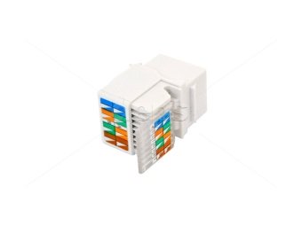 Модуль RJ-45 Cat. 5E  180°, UTP со шторкой, белый