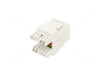 Модуль RJ-45 Cat. 5E  90°, UTP со шторкой, белый