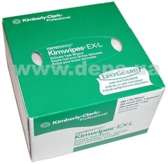 Безворсовые салфетки для оптики KimWipes EX-L