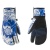 Перчатки трехпалые зимние мембранные Boodun original blue flower