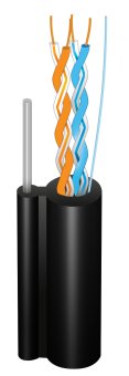 Ethernet кабель FinMark UTP 2P 24AWG наружный самонесущий 500 м