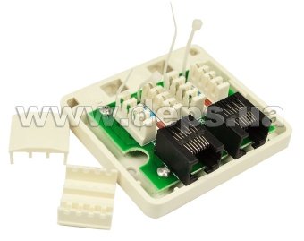 Розетка RJ-45 внешняя двухпортовая Cor-X UC-2208B