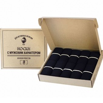 Набор мужских носков RIX 10пар, классические черные 39-42 (MNA31EC121233)