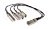 40-гигабитный медный кабель FoxGate QSFP+/4SFP+ DAC-Xcu