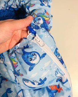 Зимний пуховой конверт Гнездышко в коляску RoyalBaby premium Seal blue (MNA31EC121283)