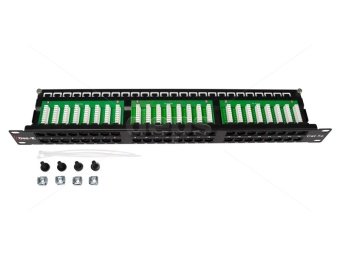 Патч-панель сетевая RJ-45, 19”,  1U, 48 портов,  Cat.5e, UTP