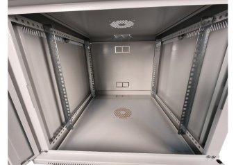 Шафа телекомунікаційна 19", настінна 9U (505х600х600) двері акріл-скло, сіра