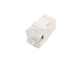 Модуль RJ-45 Cat. 5E  90°, UTP со шторкой, белый