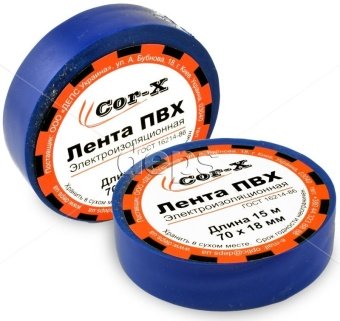 Лента электроизоляционная Cor-X ПВХ 70x18 (синяя)