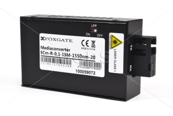 Мини медиаконвертеры FoxGate ECm-R-0,1-1SM-1310/1550nm-20