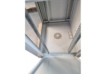 Шафа телекомунікаційна 19", настінна 12U (640x600х600) акріл-скло, сіра
